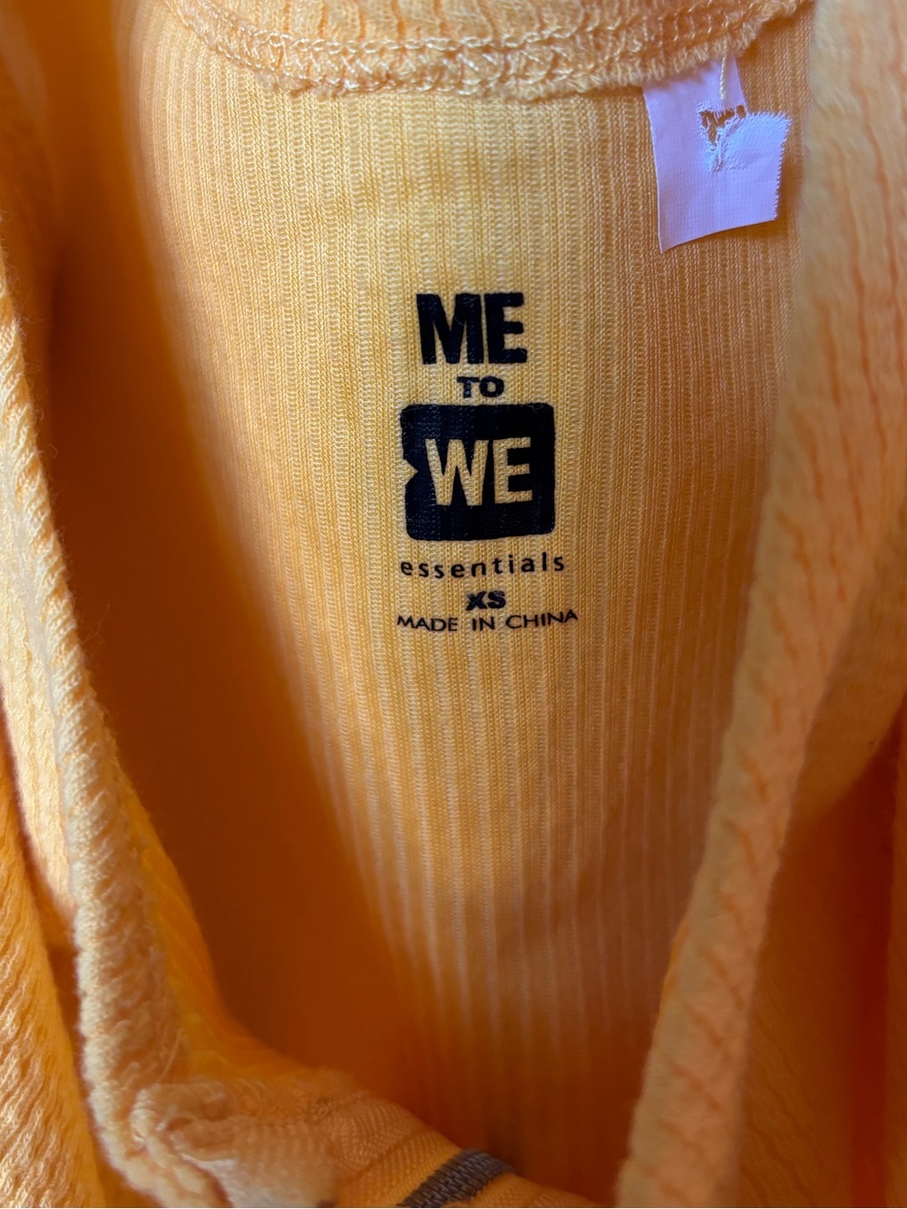 Yellow Ribbed Zip-Front Tank Top - Picture 2 of 2